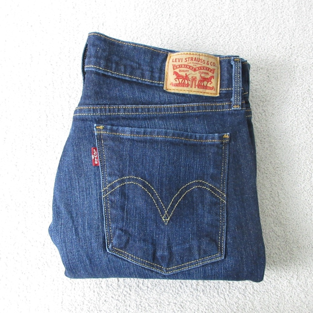Levis 515 Bootcut Jeans Womens 6 Dark Wash Indigo Stretch Denim Mid Rise 30x31